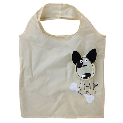 Cute Animals Reusable Grocery Shopping Bags (Fits In Pocket, Heavy Duty, Washable, and Lightweight)