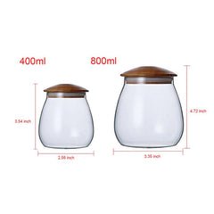 Multipurpose Airtight Glass Jars With Bamboo Lid