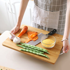 Bamboo Cutting Board w/ Handle - Non-Slip - 3 Sizes to Choose From (1-Piece)