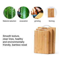 Bamboo Cutting Board w/ Handle - Non-Slip - 3 Sizes to Choose From (1-Piece)