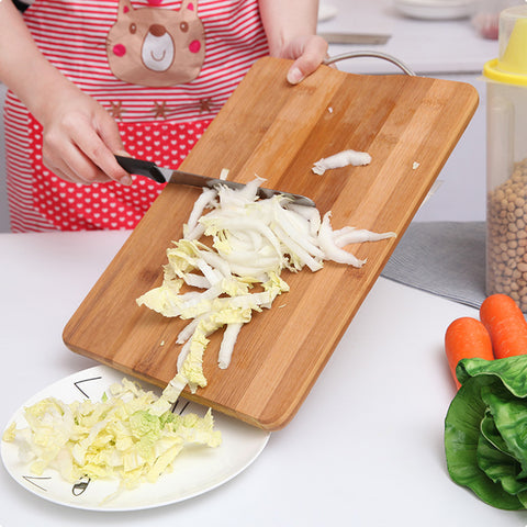 Bamboo Cutting Board w/ Handle - Non-Slip - 3 Sizes to Choose From (1-Piece)