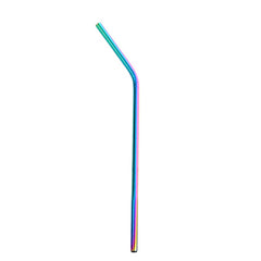 Reusable Stainless Steel Drinking Straws High Quality Multi Color (2 Pieces)