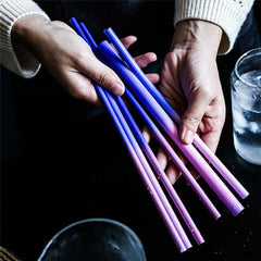 Color Changing Stainless Steel Straw - Hot And Cold Color Change - Reusable, Sustainable, Fun!