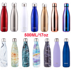 Stainless Steel Water Bottle Leak-Proof and Vacuum Insulated (500ml/16oz)