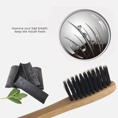 EcoXCulture Bamboo Toothbrush With Charcoal Soft Bristle Super Teeth Whitening Power