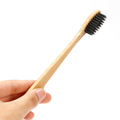 EcoXCulture Bamboo Toothbrush With Charcoal Soft Bristle Super Teeth Whitening Power