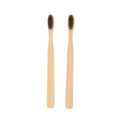 EcoXCulture Bamboo Toothbrush With Charcoal Soft Bristle Super Teeth Whitening Power