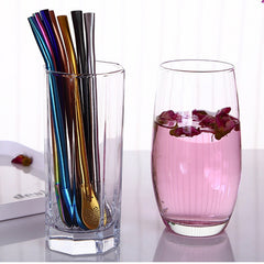 Reusable Stainless Steel Straw Spoon With Filter, Perfect For Loose Leaf Teas and Coffee