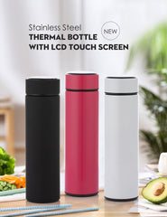 Smart Stainless Steel Water Bottle With LCD Touch Screen