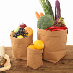 Super Strong and Washable Multiuse Kraft Paper Bags (Storage, Organizer, Plants, Clothing)