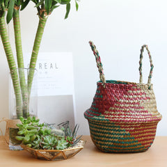 Natural Seagrass Basket - Laundry Basket, Flower Basket, Vase, Home Decor