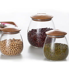 Multipurpose Airtight Glass Jars With Bamboo Lid