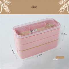 Japanese Style Organic Lunch Boxes With Flatware