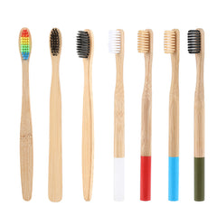 EcoXCulture Bamboo Toothbrush With Charcoal Soft Bristle Super Teeth Whitening Power