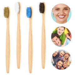 EcoXCulture Bamboo Toothbrush With Charcoal Soft Bristle Super Teeth Whitening Power