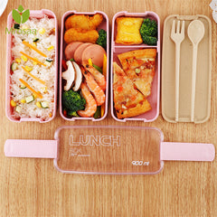 Japanese Style Organic Lunch Boxes With Flatware