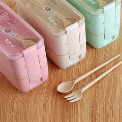 Japanese Style Organic Lunch Boxes With Flatware