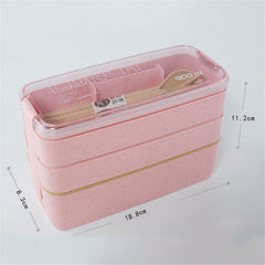 Japanese Style Organic Lunch Boxes With Flatware