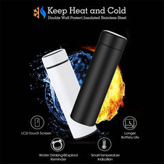 Smart Stainless Steel Water Bottle With LCD Touch Screen