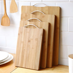 Bamboo Cutting Board w/ Handle - Non-Slip - 3 Sizes to Choose From (1-Piece)