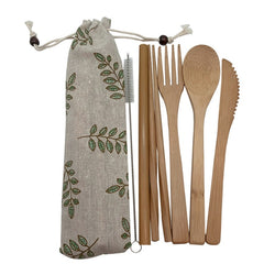 Bamboo Cutlery Set Portable Utensils Reusable Kit